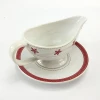 New Design Christmas Ceramic Gravy Boat With Stand