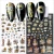 Import New design decoration relief gold-plated adhesive decal stickers nail art 3d from China