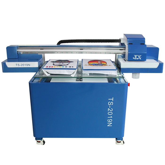 new design double plates automatic grade multicolor flatbed dtg printer for textile factory direct sale