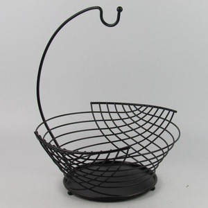 New Design metal wire fruit basket with banana holder
