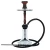 Import New design Wholesale wooden stem with resin shisha smoking stainless steel luxury glass shisha hookah from China