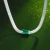 Import New Fashion anti tarnish jewelry 925 Silver 4*6 Gem Emerald Clavicle Chain Factory-Stocked Fine Necklaces from China