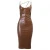 Import New Fashion Sexy Dress Women Clothing Brown Midi Leather Bodycon Dresses Women Tight Club Sexy Pencil Dress from China