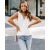 Import New Fashion Style Hot Sell Ladies Solid Color V Neck Tank Top Women Elegant Tank Top from China