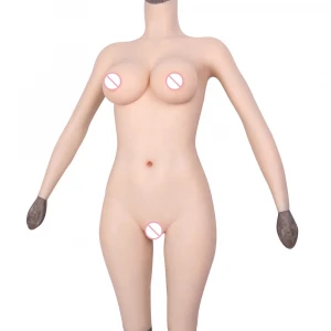 New Memory silicone material body with big D cup breast forms for people