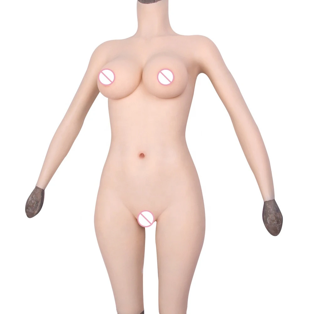New Memory silicone material body with big D cup breast forms for people