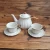 New Personalized antique white color embossed ceramic teapot sets tea cup and saucer coffee pot sets