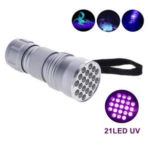 New Portable Mini 21 LED UV Lamp Fast Cure Nail Gel Polish Dryer Flashlight Bicycle Light