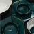 Import New Product Ideas green gold rim 10/12/18/25/32/48/56pcs porcelain Plates Sets Dinnerware fine Ceramic Crockery Tableware from China
