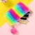 Import New Student Large-Capacity Rainbow Color Plush Pencil Bag Stationery Ladies Sequined Pencil Case from China