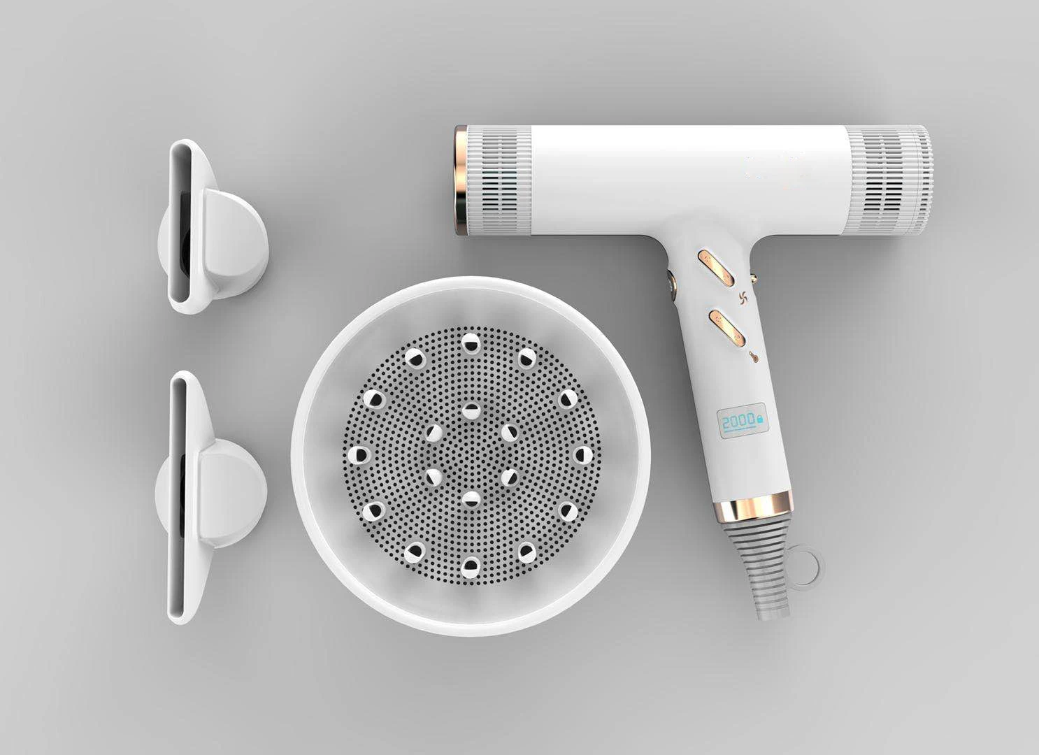 New type of high-quality, lightweight and ultra-quiet LCD leafless hair dryer for personal use