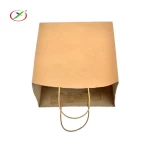 Newest design craft promotional products large brown kraft paper bags natural material paper bag shopping