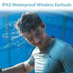 Newest portable earphones sports mini in ear headset tws stereo wireless ipx6 waterproof earbuds with mic for iphone