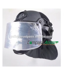 NIJ IIIA protection level MICH Bulletproof Helmet with Visor and Neck Protector