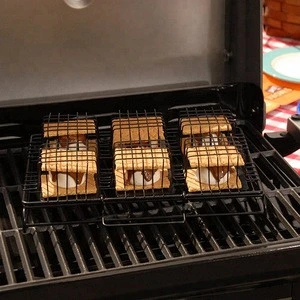 Non-stick bbq grill charcoal S&#39;mores grill rack, S&#39;more maker