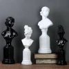 Nordic modern minimalist resin crafts black white goddess statue character sculpture decoration