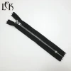 Number 45 Black Tape Metal Zip Close End Cremallera Rodaje Corrediza Continuous Stainless Steel YG Zipper No3 For Jeans