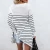 Import O Neck Spring Summer Autumn Fashion Oversize Striped Cotton Lady T Shirt Women Casual Long Sleeve T-Shirt Woman Loose T Shirts from China