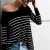 Import O Neck Spring Summer Autumn Fashion Oversize Striped Cotton Lady T Shirt Women Casual Long Sleeve T-Shirt Woman Loose T Shirts from China