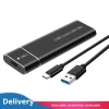 OEM high quality USB3.1 M.2 hdd case adapter M.2 hdd ssd case for laptop desktop type C 3.1 ssd enclosure