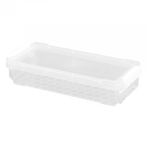 Office Supplies Storage Organizer plastic pencil box Pen Container Container Super Stack able Pencil   Clear case
