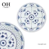 Ohere Bone China Dinnerware Set 4pcs Plate Set blue and white Ceramic Tableware Wedding Charger Plate for Event&Catering