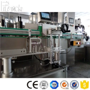 one / single head adhesive sticker labeling / labeler machine / equipment / line / plant / system / unit