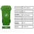 Import Outdoor 120L/240L Plastic wheeled waste bin garbage bin trash can from China