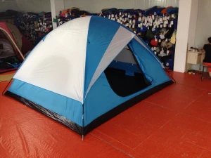 Outdoor Big Family Fiber Glass Pole Double Layer Dome Tent