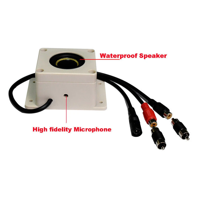 Outdoor CCTV security monitor full frequency Microphone & Speaker all in one waterproof