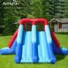 Outdoor Double WaterSlide Inflatable Castle For Kids Jumping Bounce Bouncy Water Slide Blue Inflatable Bouncer House