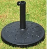Outdoor Living Heavy Duty Round Antiqued Garden Umbrella Base Black Powder Coated Finish 12 KG water filled base