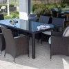 Outdoor rattan furniture table and chair set garden bistro patio dining rattan table