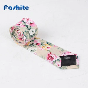 Personalized print flower pattern adjustable ascot tie cravat for school students