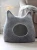 Import Pet Cat bed cave house - eco-friendly handmade felted wool - natural grey with natural light from China