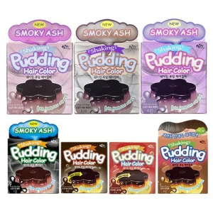 Pink Hair Colour Dye Shaking Pudding Hair Color Smoky Ash Blossom 6.61 From South Korea
