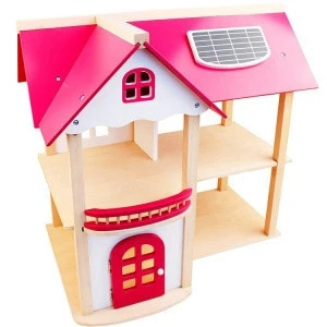 Pink Handmade Mini Furniture Kids Toy Dollhouse Pink Wooden Diy Dollhouse Furniture Toy