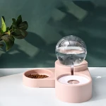 Plastic Automatic Dog Bowl Pet Feeder Cat Feed Bowl Food Water Double Use Dish Dog Animals