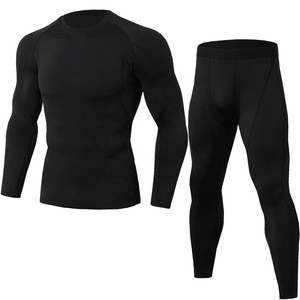 Plus Size Anti Uv Gym Tight Cycling Long Sleeve Jersey and Pants Rash Set Athletic For Mens Fitness Apparel Dry Fit