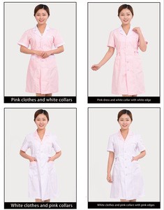 Polyester cotton separate nurses wear blue clothes  lab coat nurse uniform T/C Size S-4XL