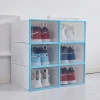 Portable Trendy Stackable Plastic Folding Containers Shoe Storage Box Living Room