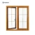 Import Powder Coated Frame Finishing Aluminum Clad Wood texture Window door With Blue Color Glass from China