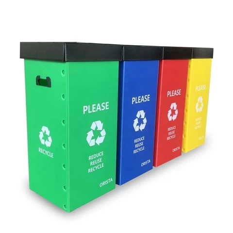 PP Plastic Hollow Board Garbage Bin, household vehicle folding garbage bin, custom made of new material garbage bin