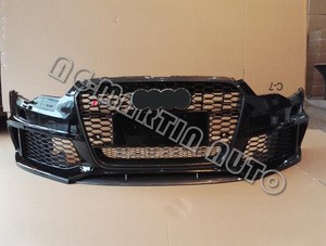 PP plastic RS6 facelift car front bumper with grills side skirts rear bumper lip conversion body kit for Audi A6 S6 C7