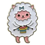 Precious Knitting Baby Lamb Yarn 1.2" Enamel Pin Brooch