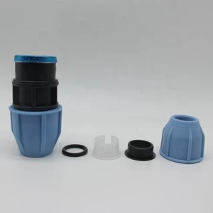 Premium Quality Plastic Agriculture Female Fittings Blue Round Tee Joint Pipe Fittings Tube
