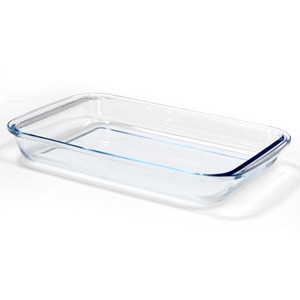 Professional glass baking trays french baguette 3set glass baking dish