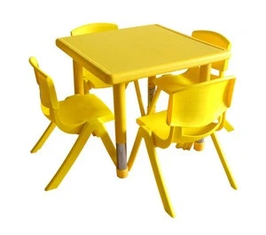 Professional Manufacturer Kindergarten Preschool Cheap Plastic Study Table Kids Furniture Table and Chiars Set