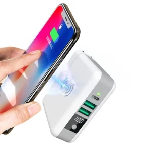 Promotional 3 in 1 Mobile Phone Power Banks 6700 mAh, Smart Portable Powerbank Wireless Dual USB Outputs Qi Wireless Power Bank