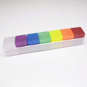 promotional plastic weekly organizer pill case storage box